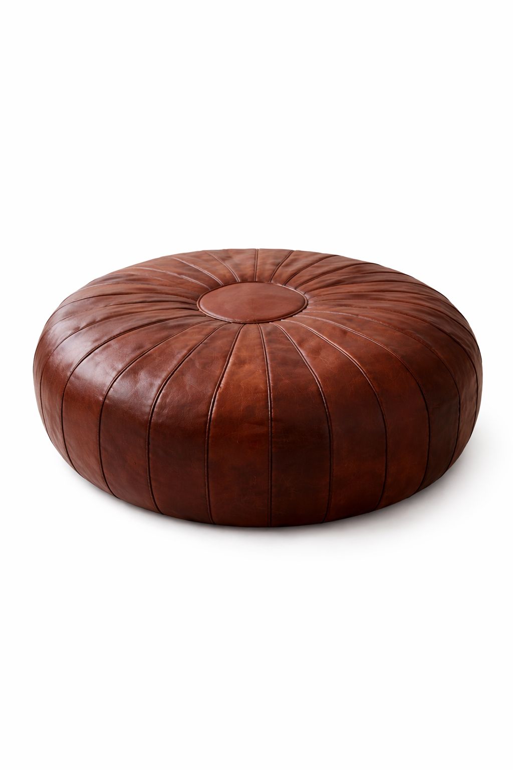 Authentic Moroccan Leather Pouf -GARAA- Handmade in Marrakech