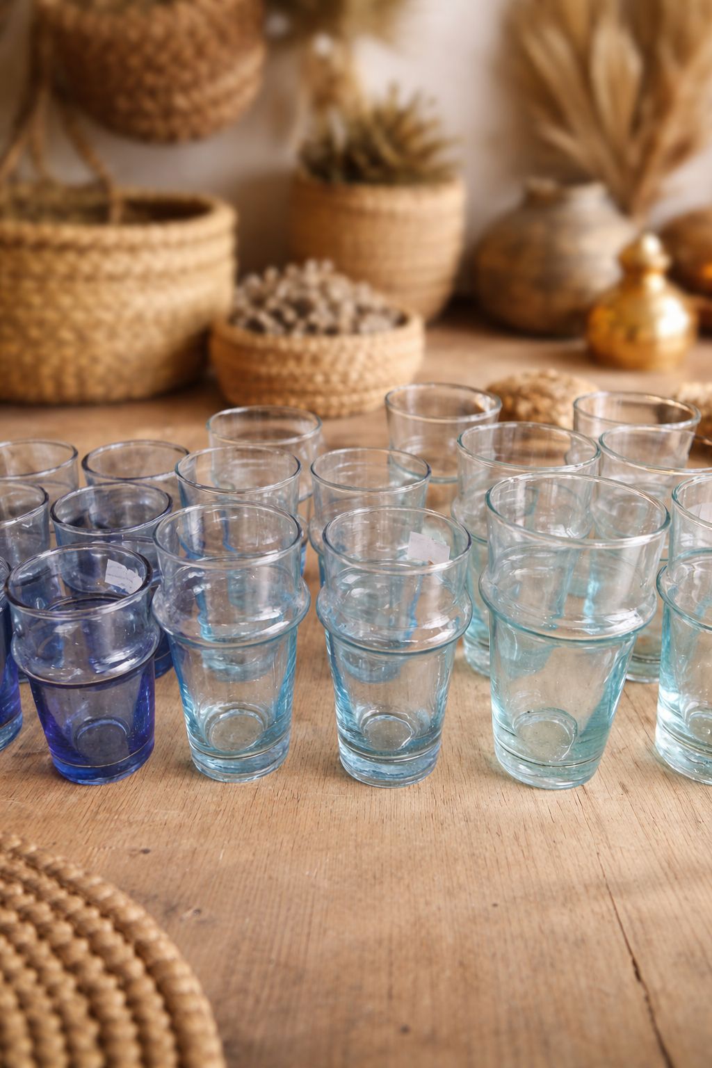 Moroccan Beldi Glass Set – Handmade Traditional Moroccan Tea Glasses